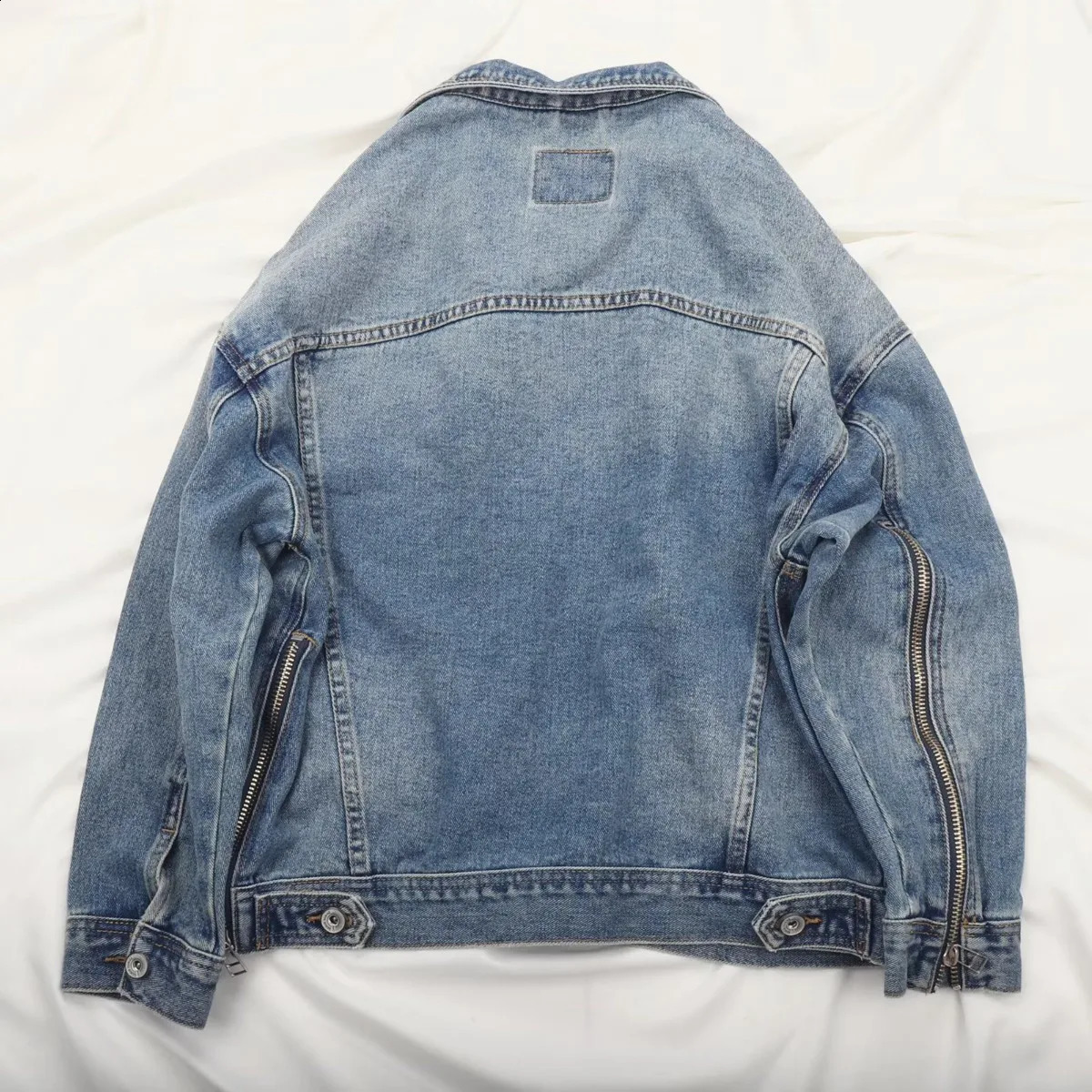 Vintage Cowboy Denim Jacket Men Trendy Loose Spring Autumn Men Casual Handsome Personalized Long Sleeve Jeans Jacket Coat 250206