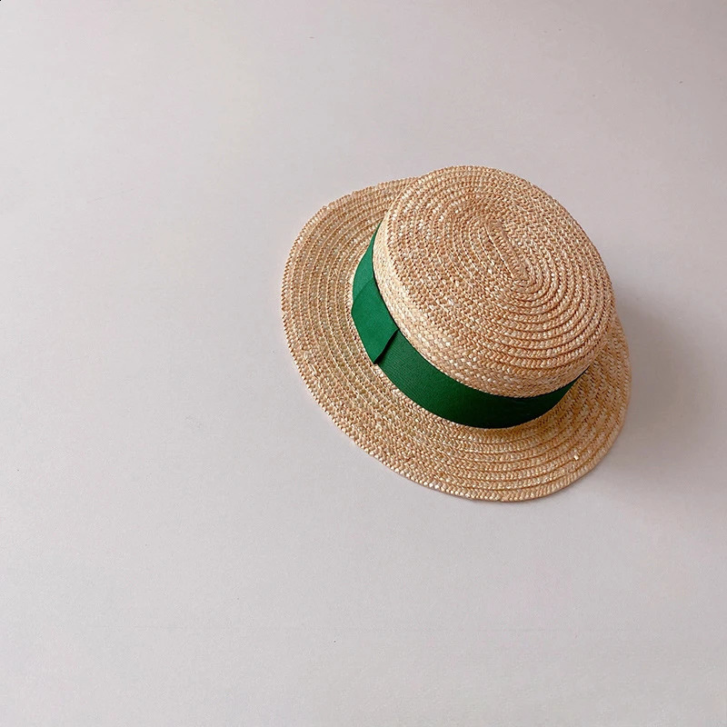 Summer Kids Bucket Straw Hat for Boys Girls born Panama Caps Straw Hats Sun Protection Travel Beach Fisherman Hats 250206