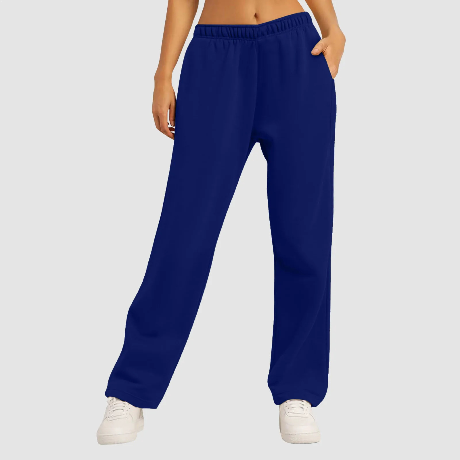 Womens Fleece Lined Sweatpants Wide Straight Leg Pants Bottom Sweatpants Joggers Pants Workout High Waisted Yoga Pants With 250121