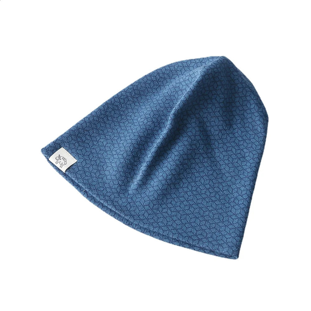 Unisex Merino Wool Knitted Beanie Hats For Men Women 100% Merino Wool Double-layer Thickened Warmth Hedging Dome Outdoor Ear Cap 250120