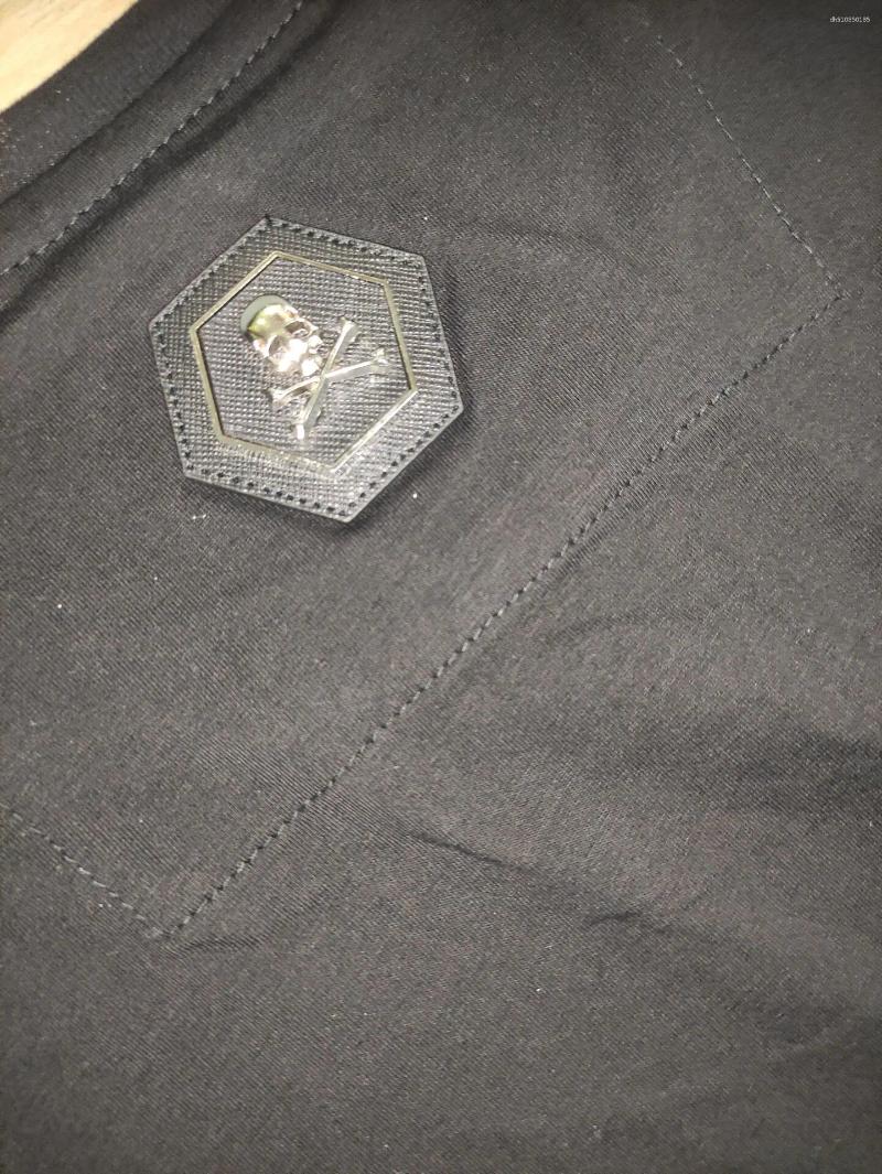 Men's T Shirts Rhinestones T-shirt Fashion Color Pullover Tees Sleeve Top Clothes Men Street Brand Designer 152