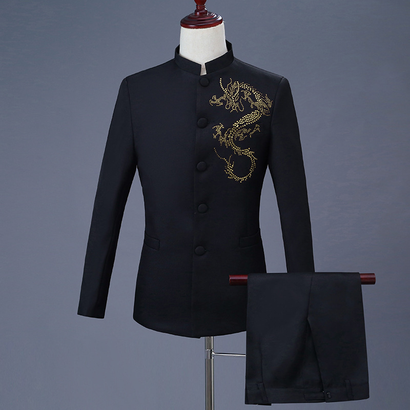 K840 Men's Jacquard Suit - Wedding Dress & Groom Performance Clothes for Spring Events