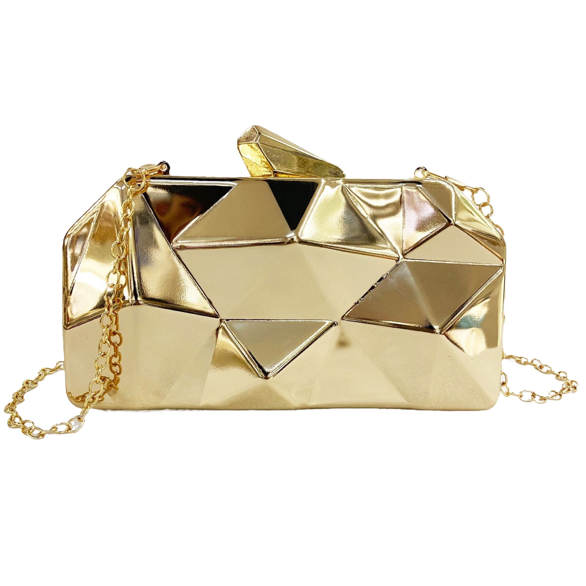 New Alloy Korean Version Metal Banquet Women's High-End Chain Cheongsam Party Handheld Evening Bag