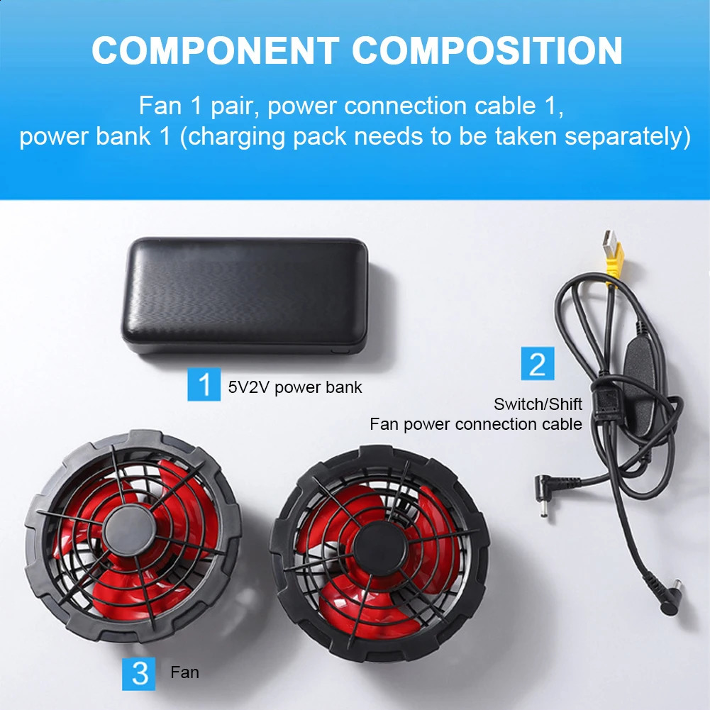 Cooling Vest Ice Fan Vest Heat Resistant Air Conditioner Clothes 3 Gears Breathable Wearable Cooling Fan Vest for Camping Hiking 250206