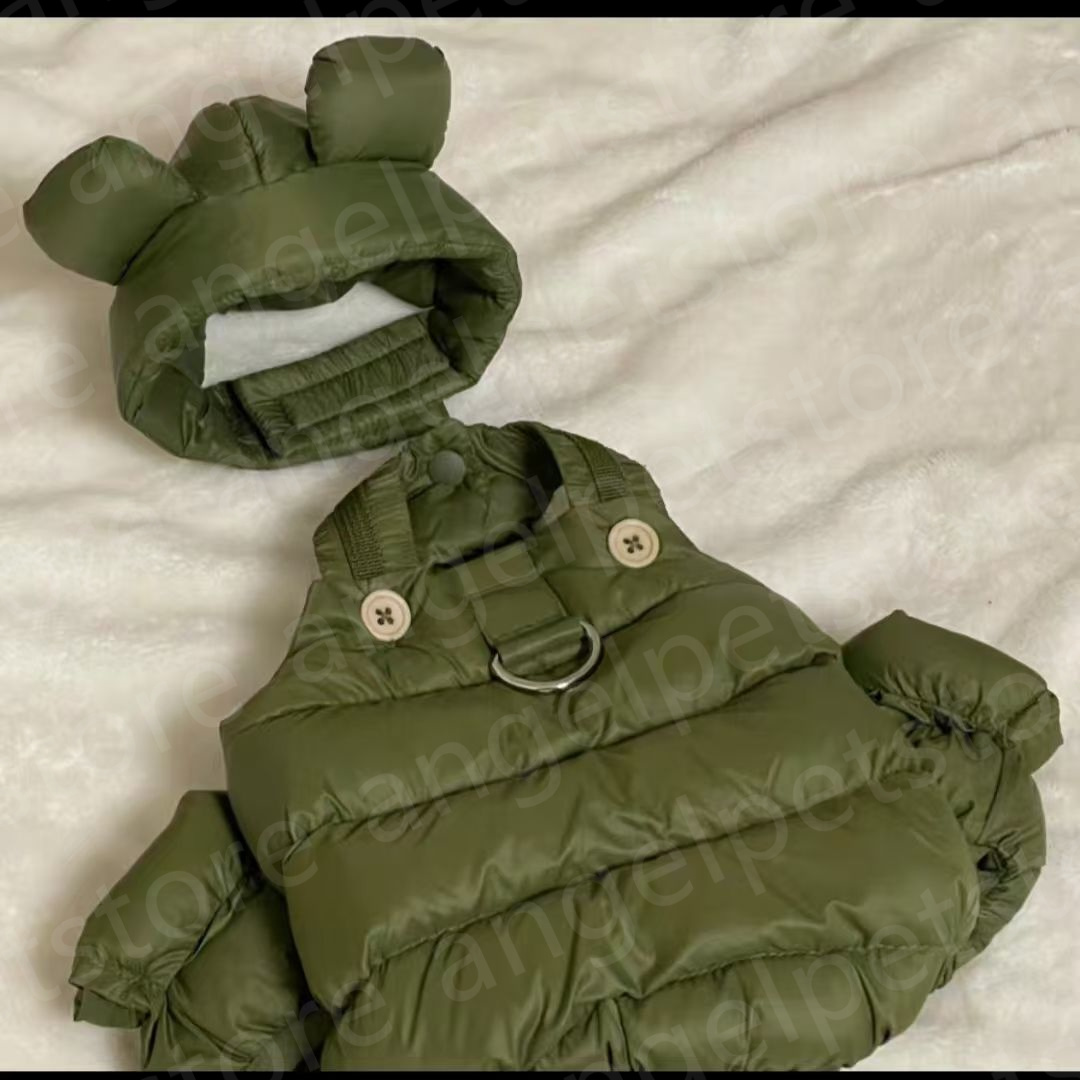 Pet cotton coat one-piece four legged hat dog cat winter outfit pet dog cooling vests pullover cotton outdoor wear