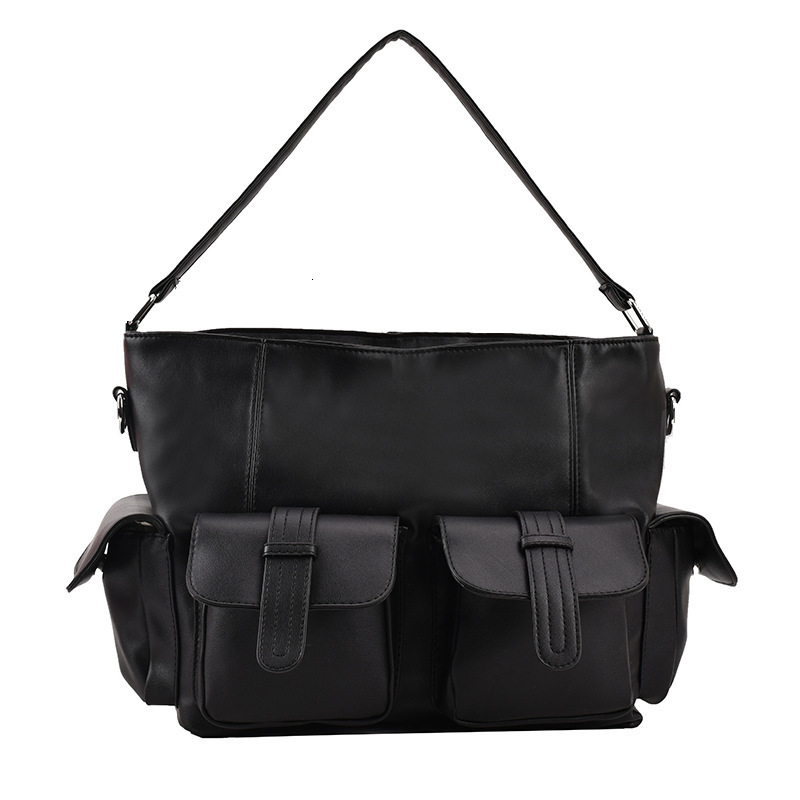 Bag Women's Shoulder 2025 Winter PU Texture Large Capacity Crossbody Double Pocket Armpit Bag