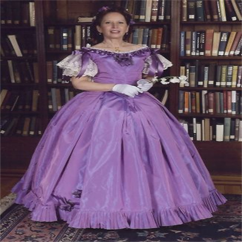 Civil War Purple Prom Dress Victorian Era Medieval Renaissance Evening Dress Aesthetic Costume Halloween Birthday 2025 Historical Old Fashion 18th Cen
