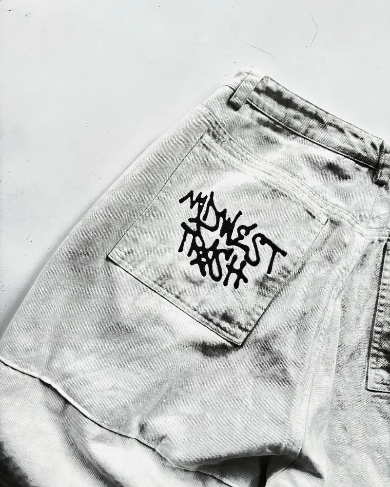 Y2K Baggy Jeans vintage American washed ripped high quality jeans streetwear Goth men women Hip Hop punk Casual wide leg Jeans 250206