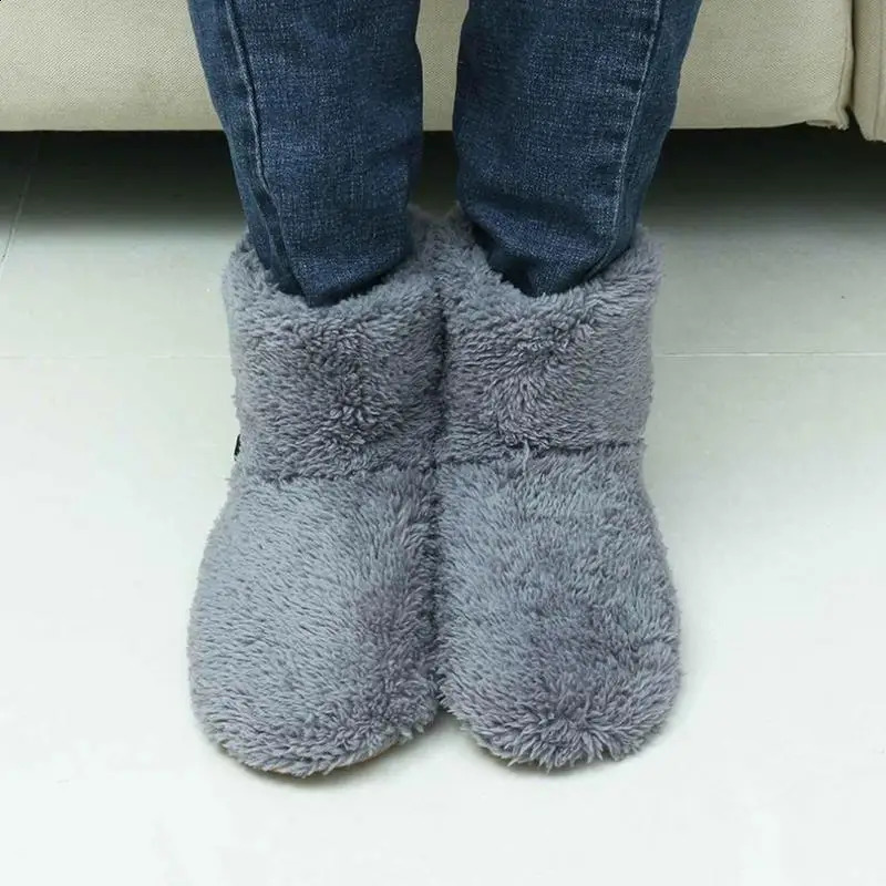 Winter USB Electric Heating Shoes for Women Men Comfortable Plush Foot Warmer Boots warm Heated Shoes Slipper Indoor Outdoor 250120