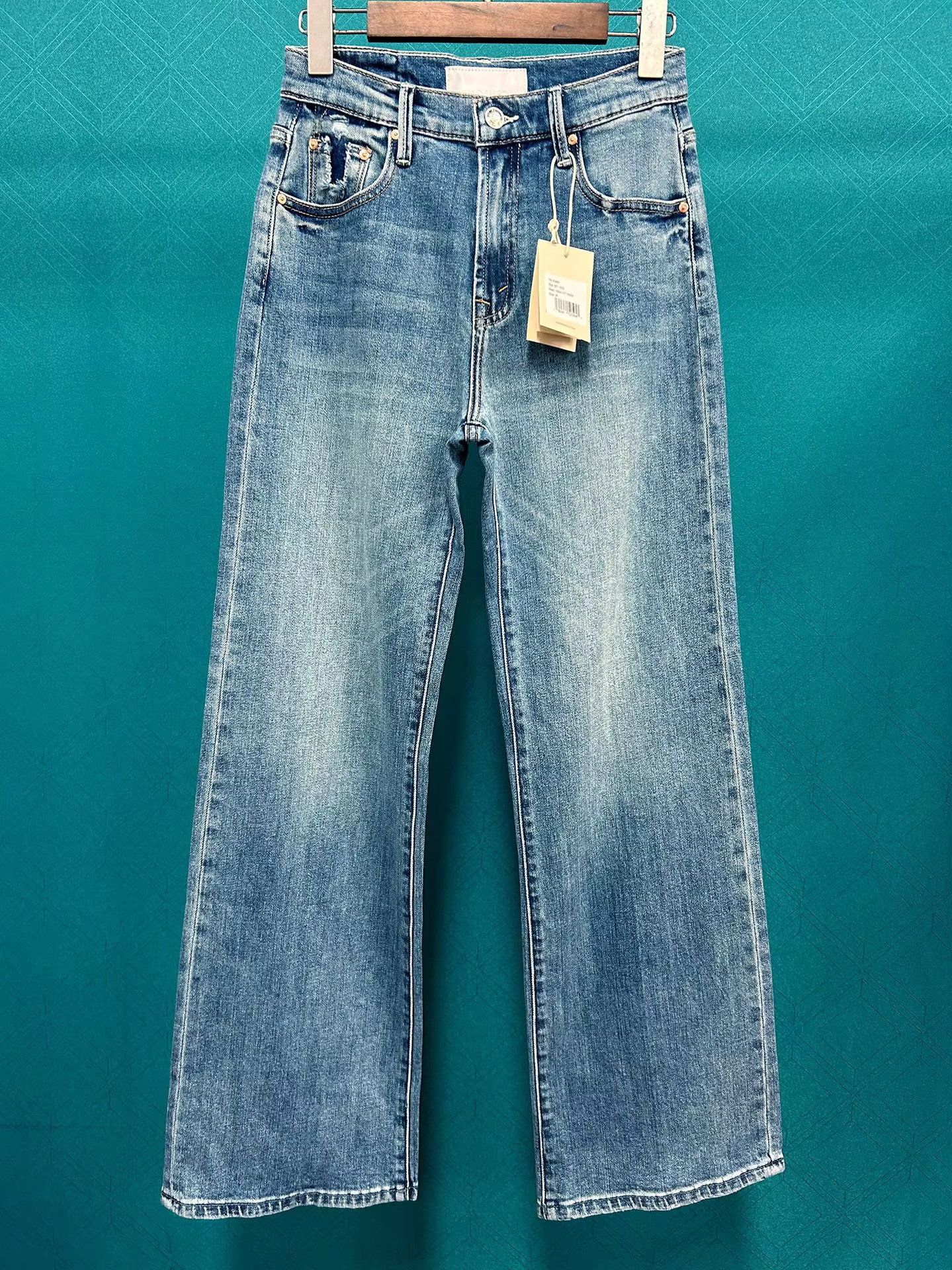 Women Retro Long Denim Pants High Waisted Loose Fitting Slightly Flared Jeans 2025 New