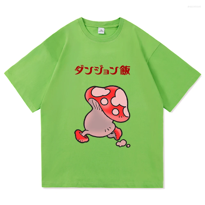 Men's T Shirts Anime Delicious In Dungeon Meshi Laios Touden Shirt Fashion Men Skull Halloween Tshirt Unisex Falin Chimera Cotton Tees