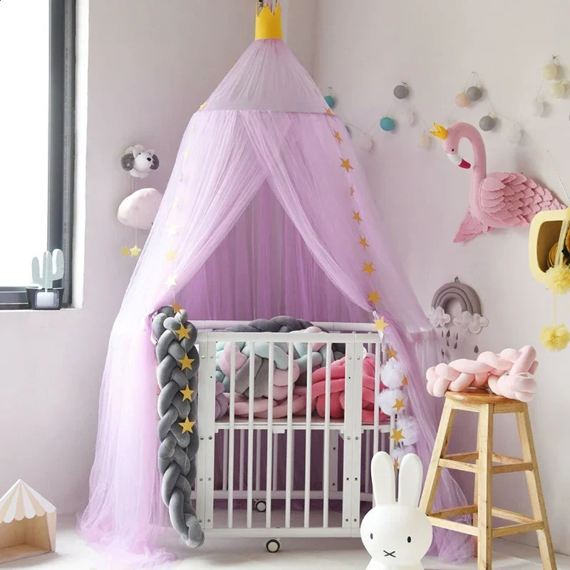 Summer Canopy Bed Curtains Girls Princess Mosquito Net Baby Bed Tent Kid Bed Room Decoration Mosquitera Para Dormir Moustiquaire 250206