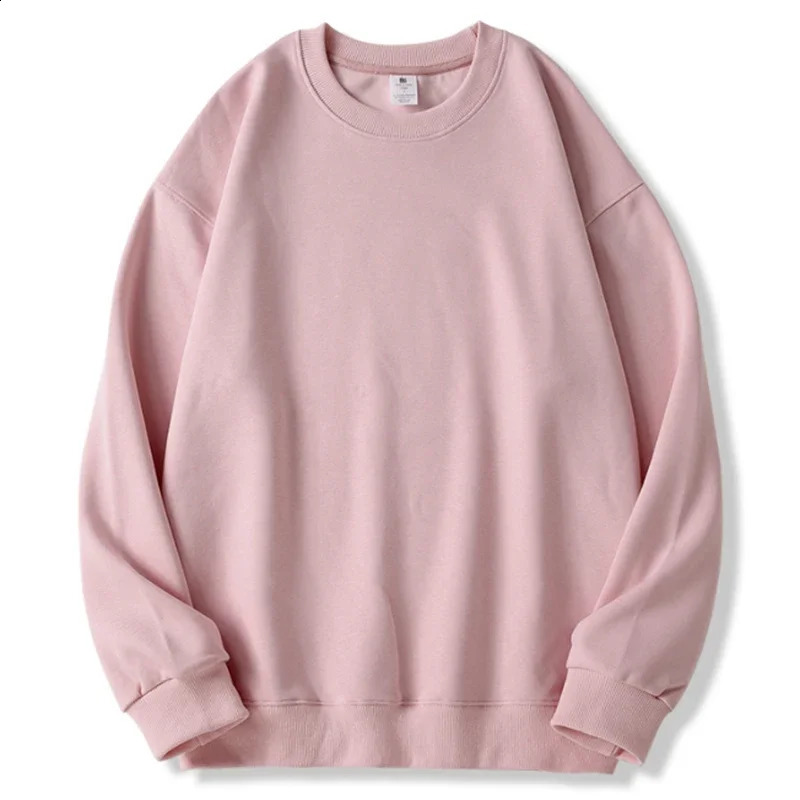 Autumn Women Basic Round Neck Hoodie Tops Lady Streetwear Leisure Daily Long Sleeve Clothes Female Comfortable Cotton Pullover 250206