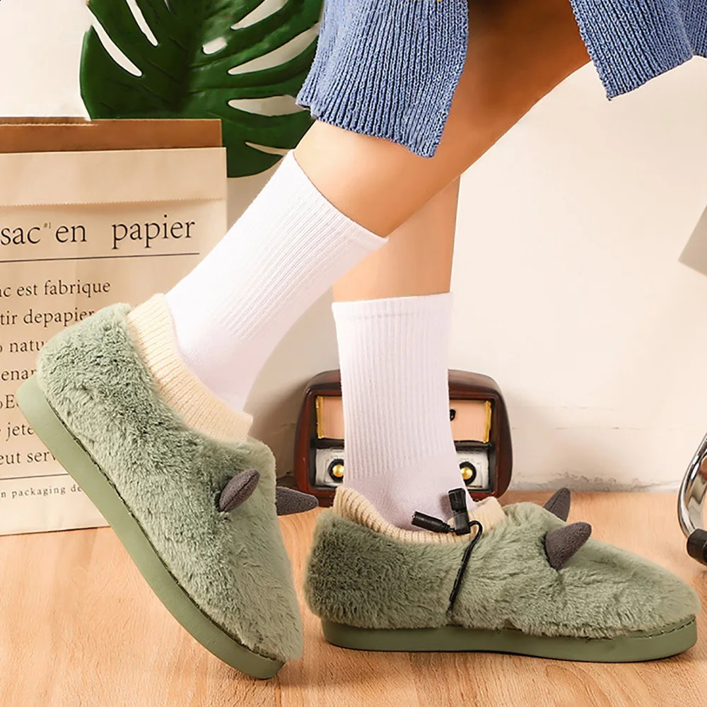 Heated Feet Warmer USB Foot Warmers Winter Shoes Plush Cute Removable And Washable Slippers 250120