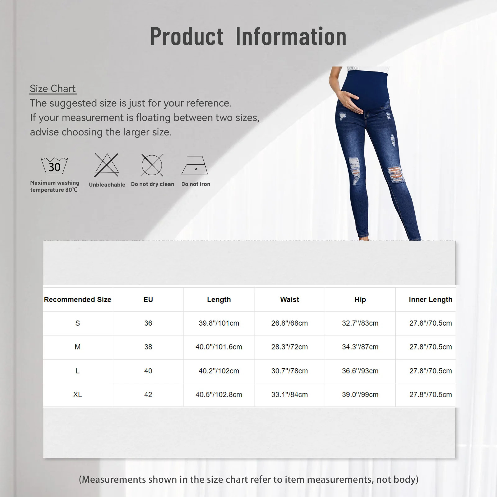 Maternity Fashion Casual Jeans High Waist Support Belly Hip Lifting Elastic Denim Pants for Daily Work Loungewear Streetwear 250206
