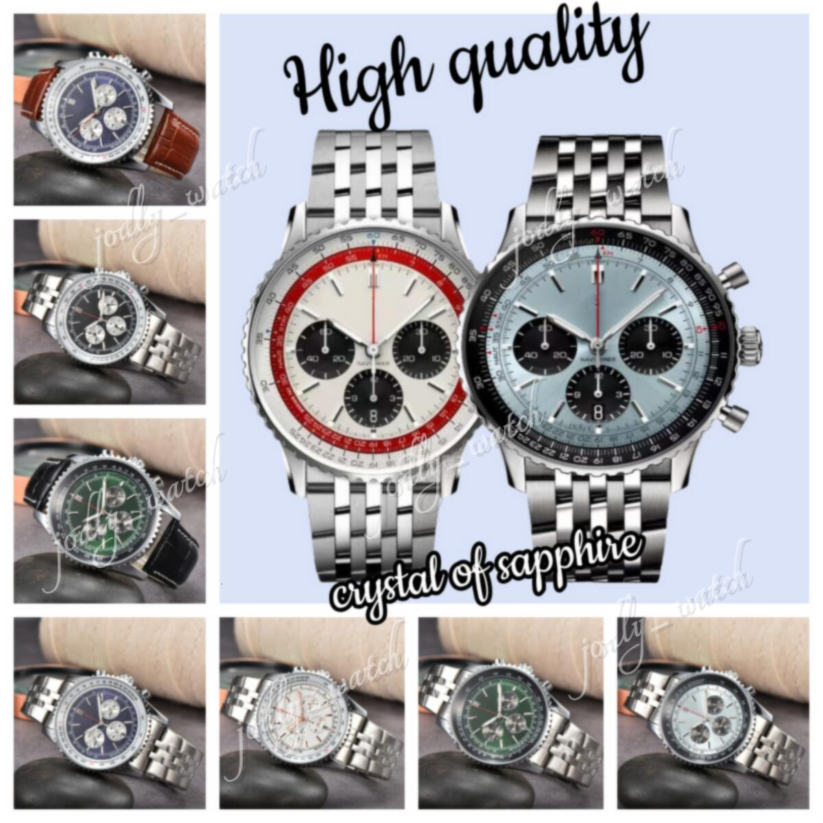 High Quality Br Watch Mens Brietlingchronomat Man Watch Designer Watch Sapphire Automatic Multifunctional Date Watch Luxury Watch Man Watch Vintage f51