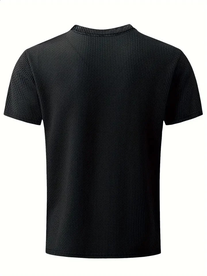 Mens Solid Tshirt Active Short Sleeve Crew Neck Tee Clothing For Outdoor 250120