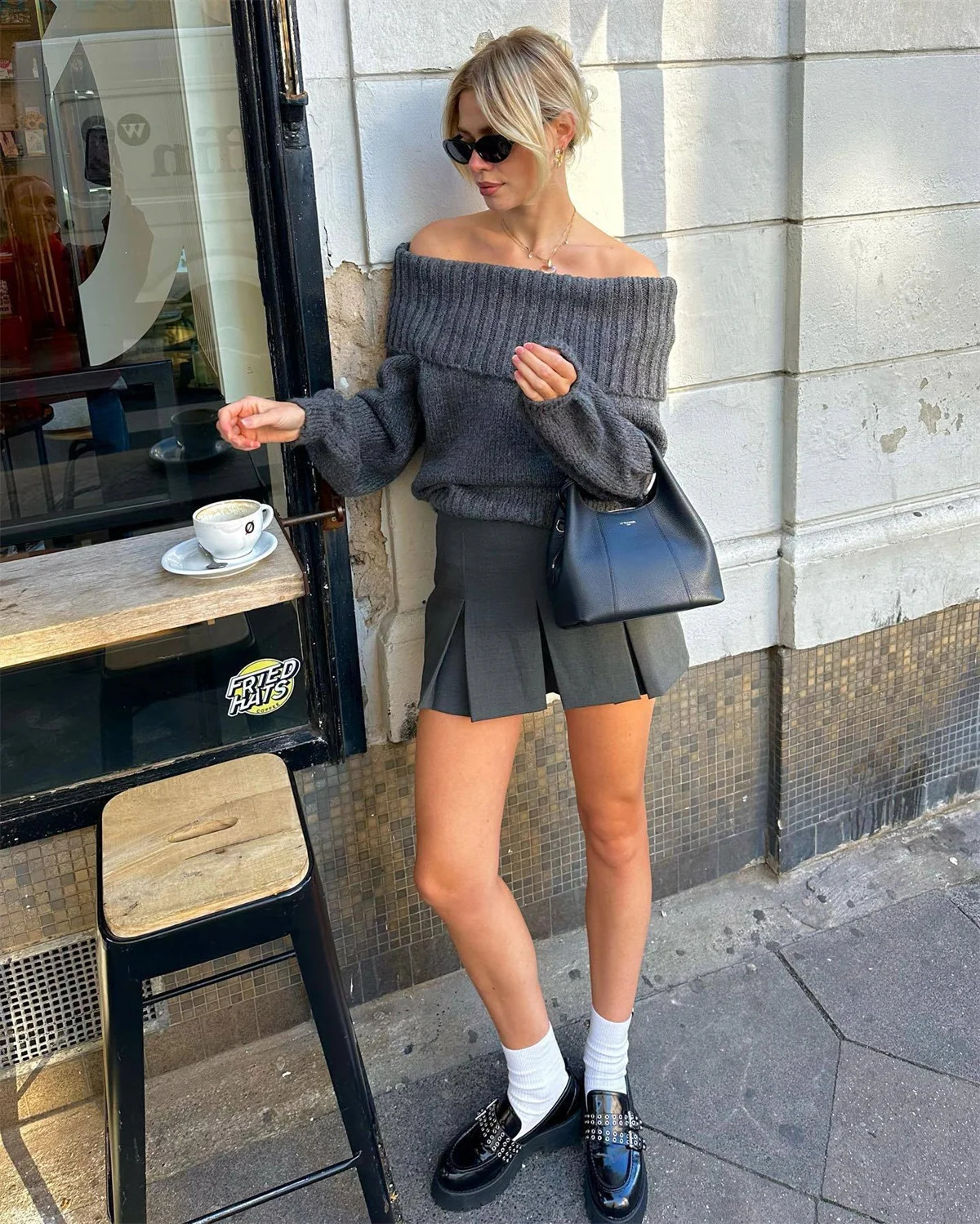 Fashion Solid Off Shoulder Sweater Women Strapless Long Sleeves Loose Sweaters 2024 CasualFall And Winter Sexy Chic Top Outwear 250121
