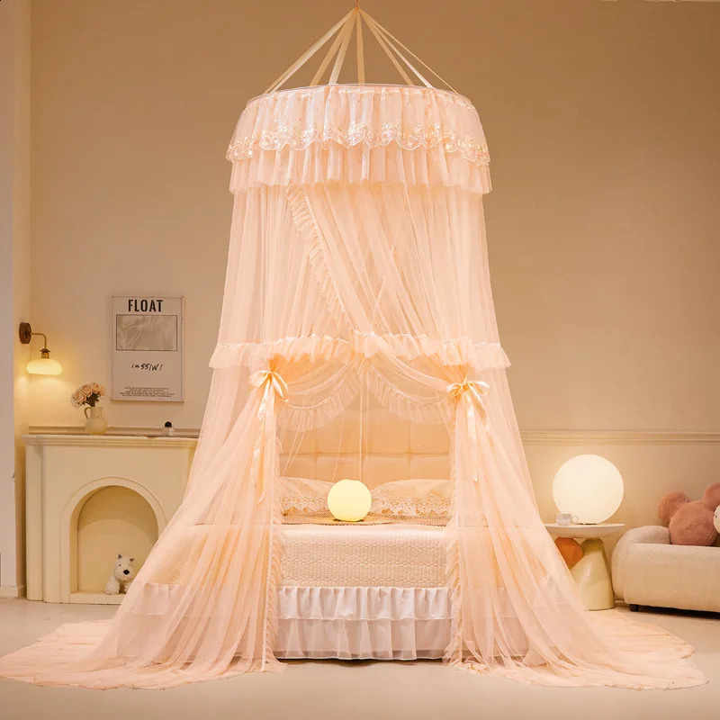 Home And Garden Children Bed Mosquito Net Girl Round Bed Tent Mosquito Nets Bed Curtain Bed Canopy For Double Bed Mosquito Net 250206