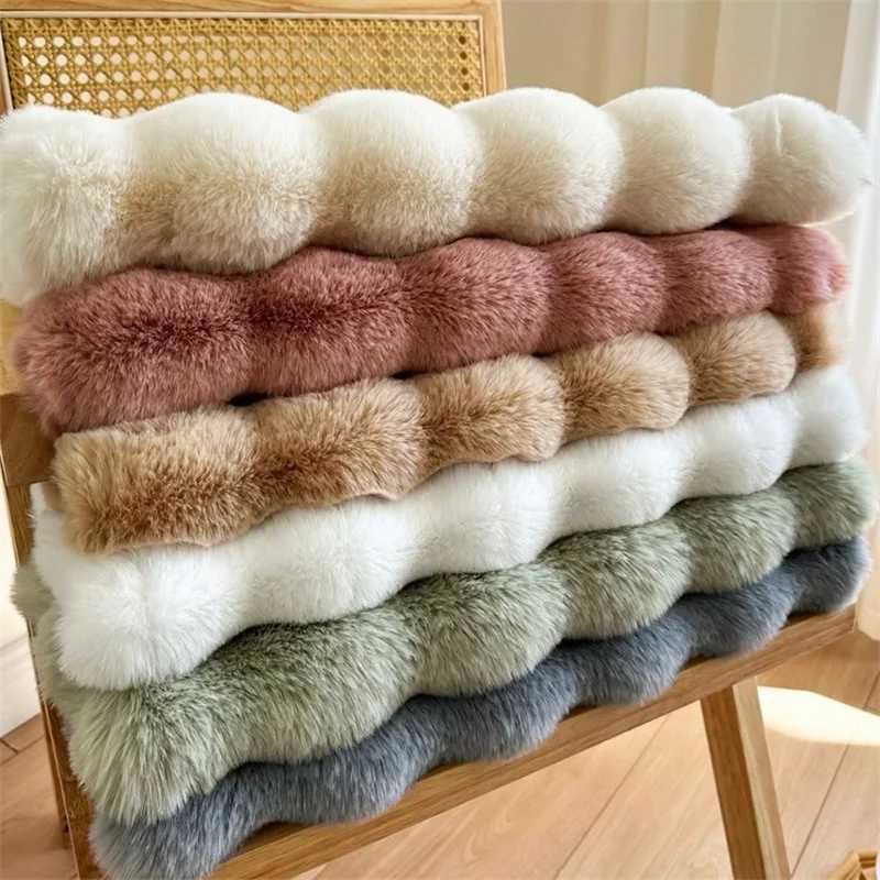 60/100cm White Fluffy Rug Round Carpet Super Soft Faux Fur Area Rugs for Bedroom Floor Shaggy Plush Carpet Bed Room Bedside Rugs Z250206
