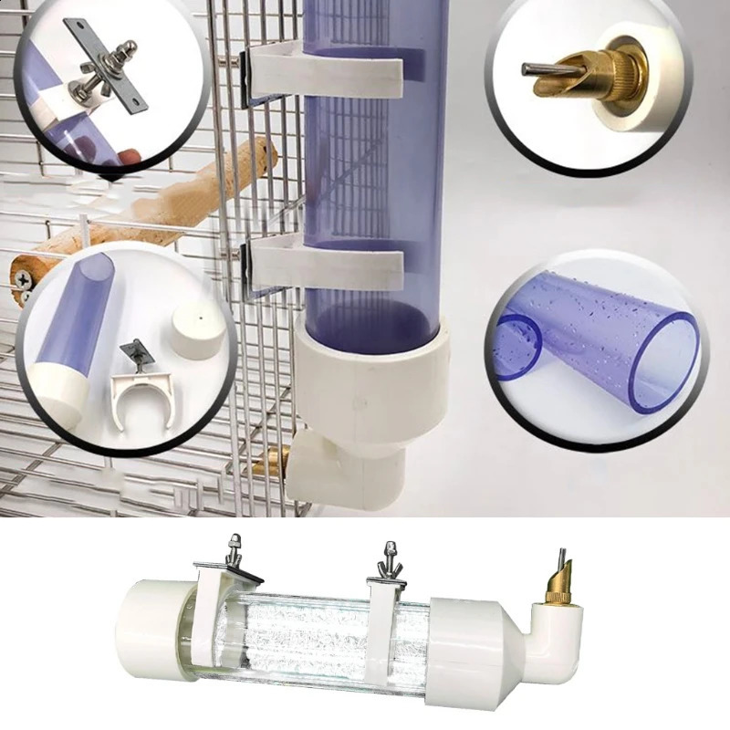 Parakeet Bird Feeder Pet Cage Hanging Automatic Bowl Drinking Water Dispenser for Parrot Budgies Cockatiel 250121