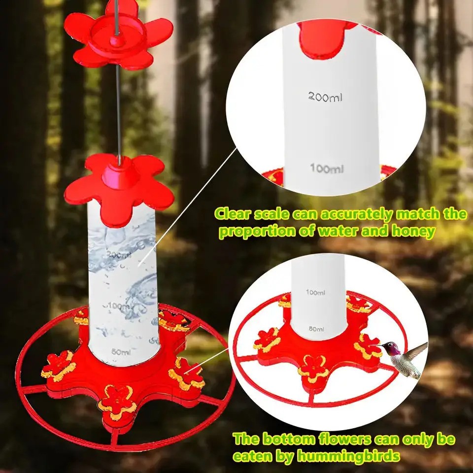 2025 Hummingbird Drinker Feeder Outdoor Hanging Bird Feeder Easy To Clean Ant Proof Yard Garden Decoration Bird Feeder House 250121