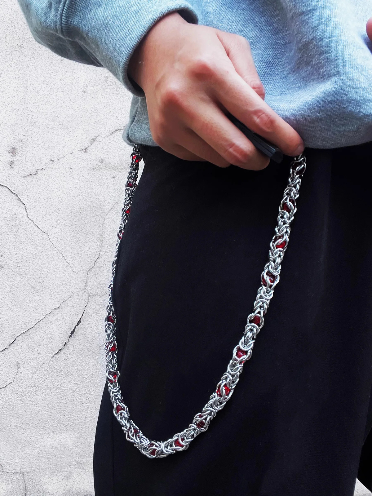 y2k Snake Bone Retro Pants Chain Street Dance luxurious Ornament Men And Women Ones Waist Key Chain Hip Hop Punk Accessories 250107