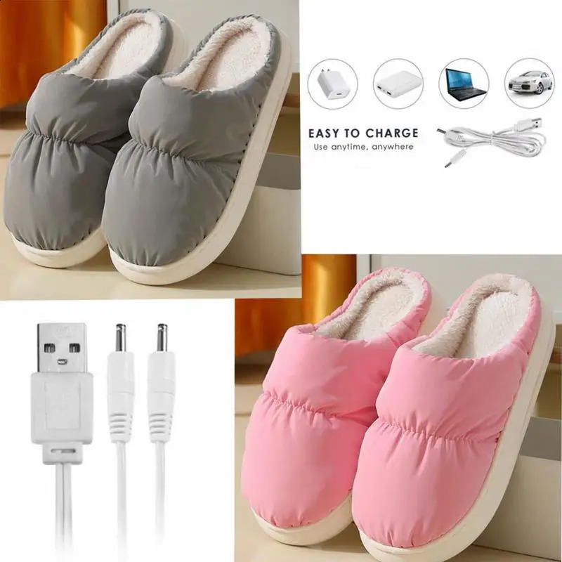 Heated Slippers Electric Heating Slippers USB Foot Warmer Boots Heated Slipper Boot For Men And Women Winter Gifts Christmas 250120