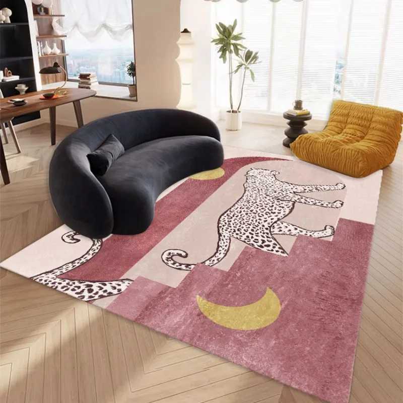 Light Luxury Plush Lounge Rug Home Bedroom Decor Leopard Print Carpet Thicken Study Non-slip Mat Nordic Carpets for Living Room Z250206