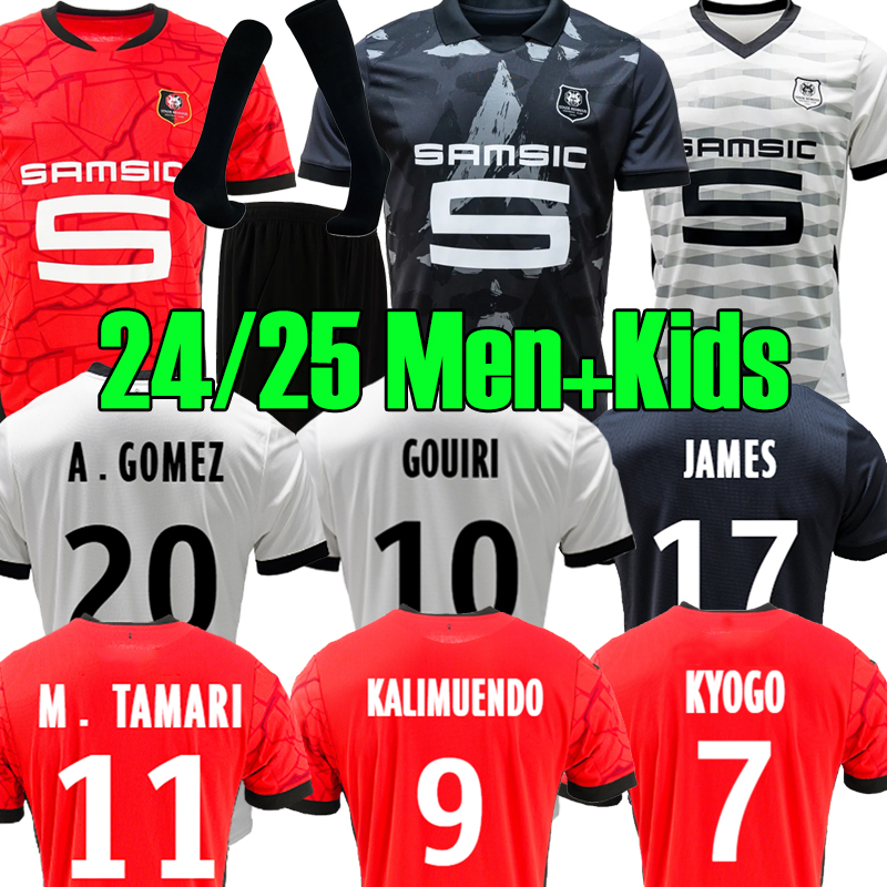24 25 Stade Rennais KYOGO #7 Soccer Jerseys 2024 2025 M.TAMARI #11 Rennes Fans Player Version jersey Maillots OLAIGBE #19 SULEMANA NIANG DA MAJER Men kids football shirts