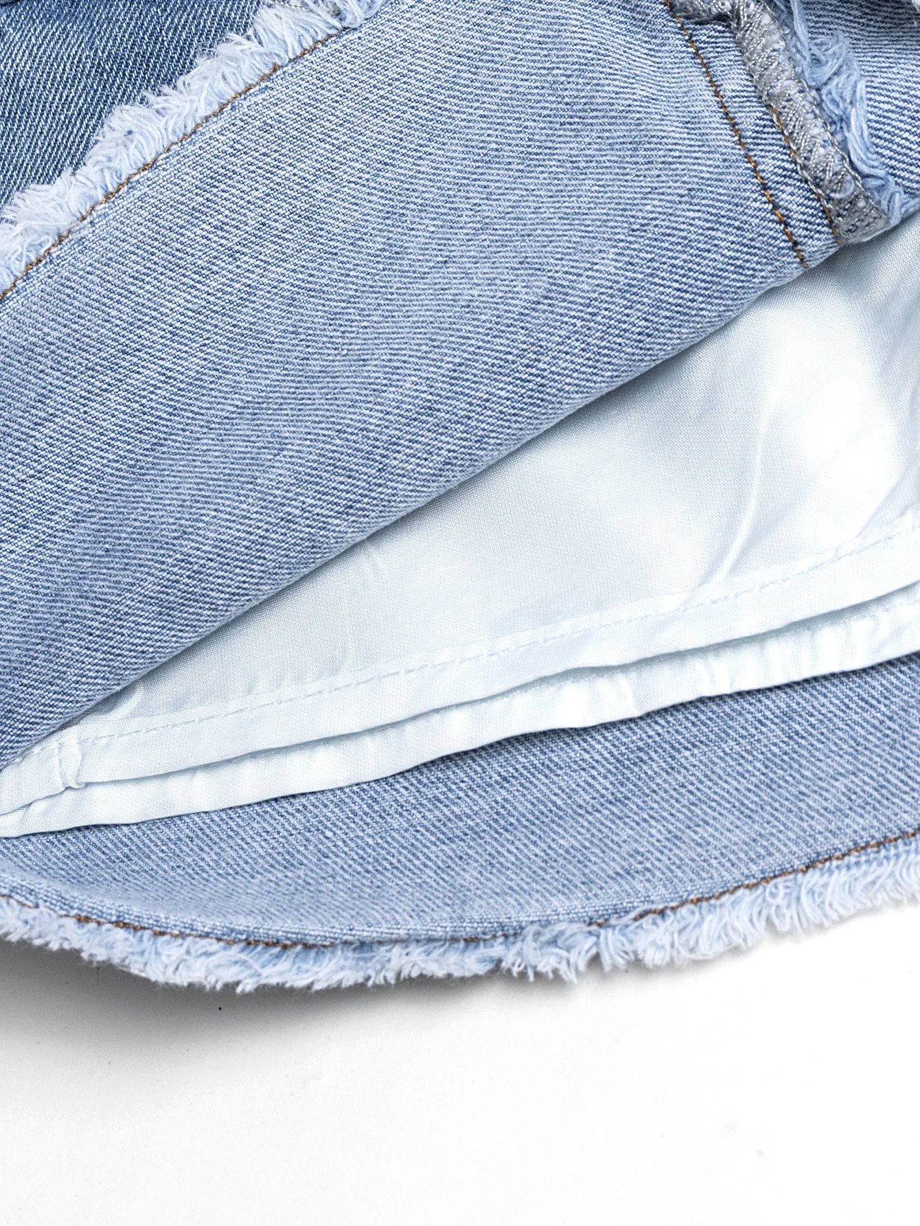 For Baby Girls Summer Denim SkirtRaw Edge Fashion Jeans Short Dress 250206