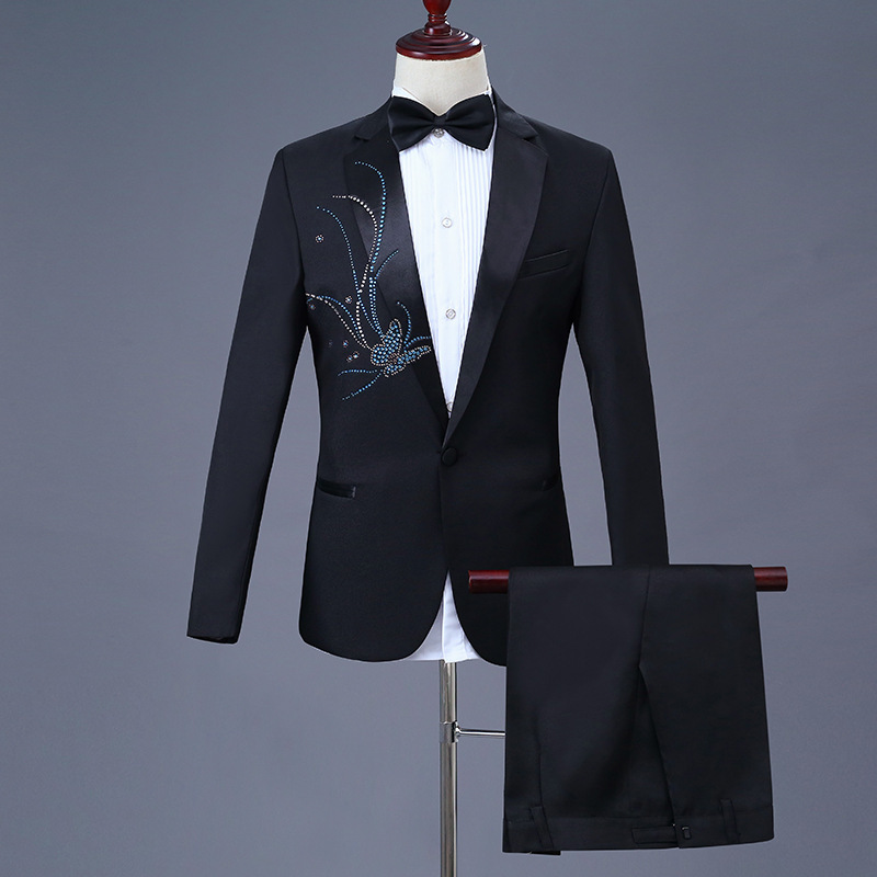 K840 Men's Jacquard Suit - Wedding Dress & Groom Performance Clothes for Spring Events