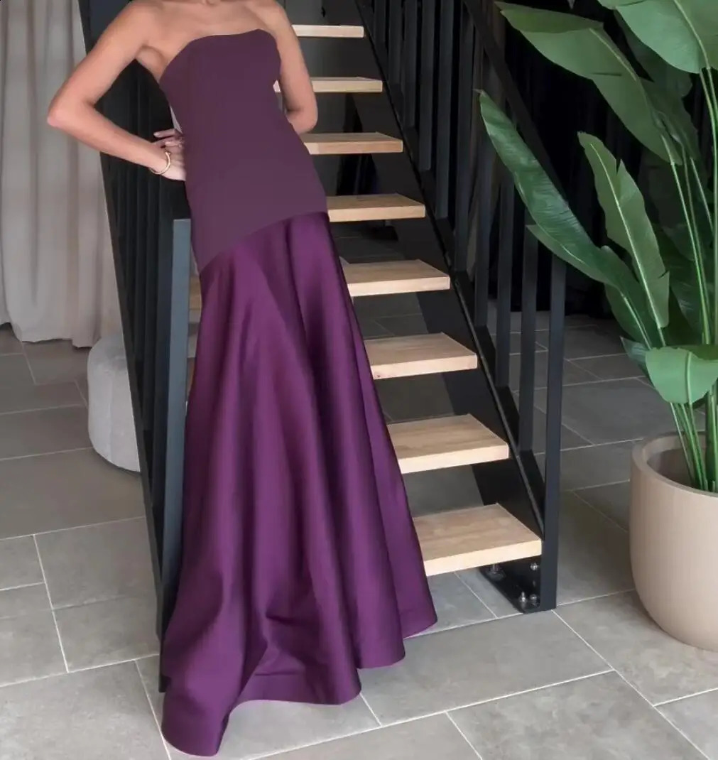 Sexy Women Patchwork Sleeveless Elegant Strapless Party Evening Chic Maxi Dresses Ladies Slim Summer Dress Clothes 250206