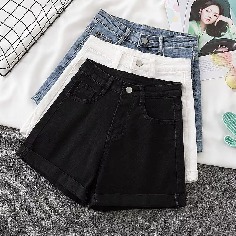 ITOO Summer New Designer Casual Denim With Pocket Button High Waist A-e Jeans Shorts Fashion Loose Women's Office Denim Shorts 2025