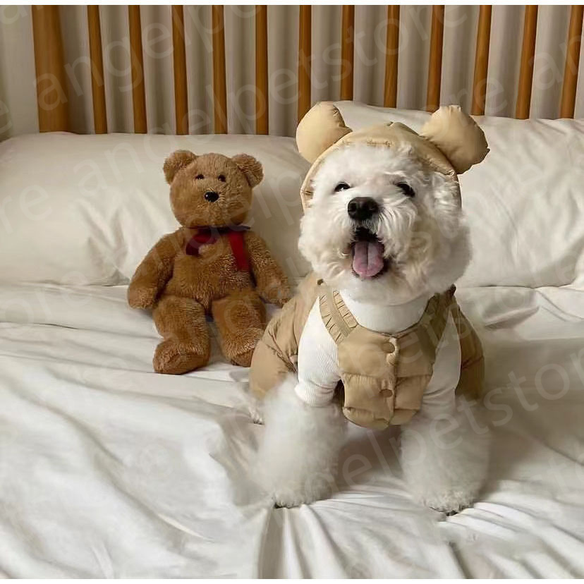 Pet cotton warm winter coat one-piece four legged hat dog cat winter outfit pet dog cooling vests pullover cotton outdoor wear