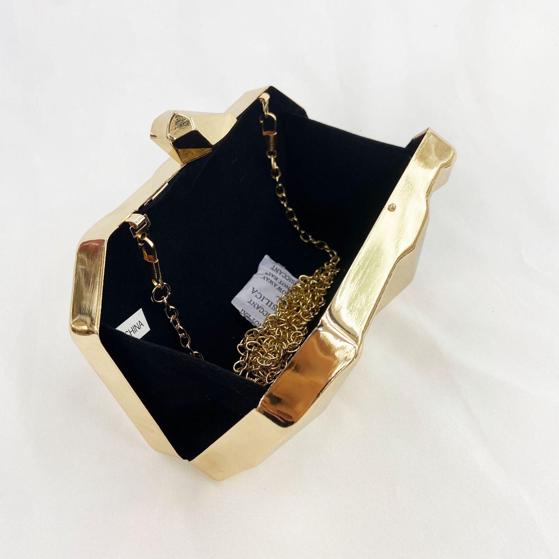 New Alloy Korean Version Metal Banquet Women's High-End Chain Cheongsam Party Handheld Evening Bag