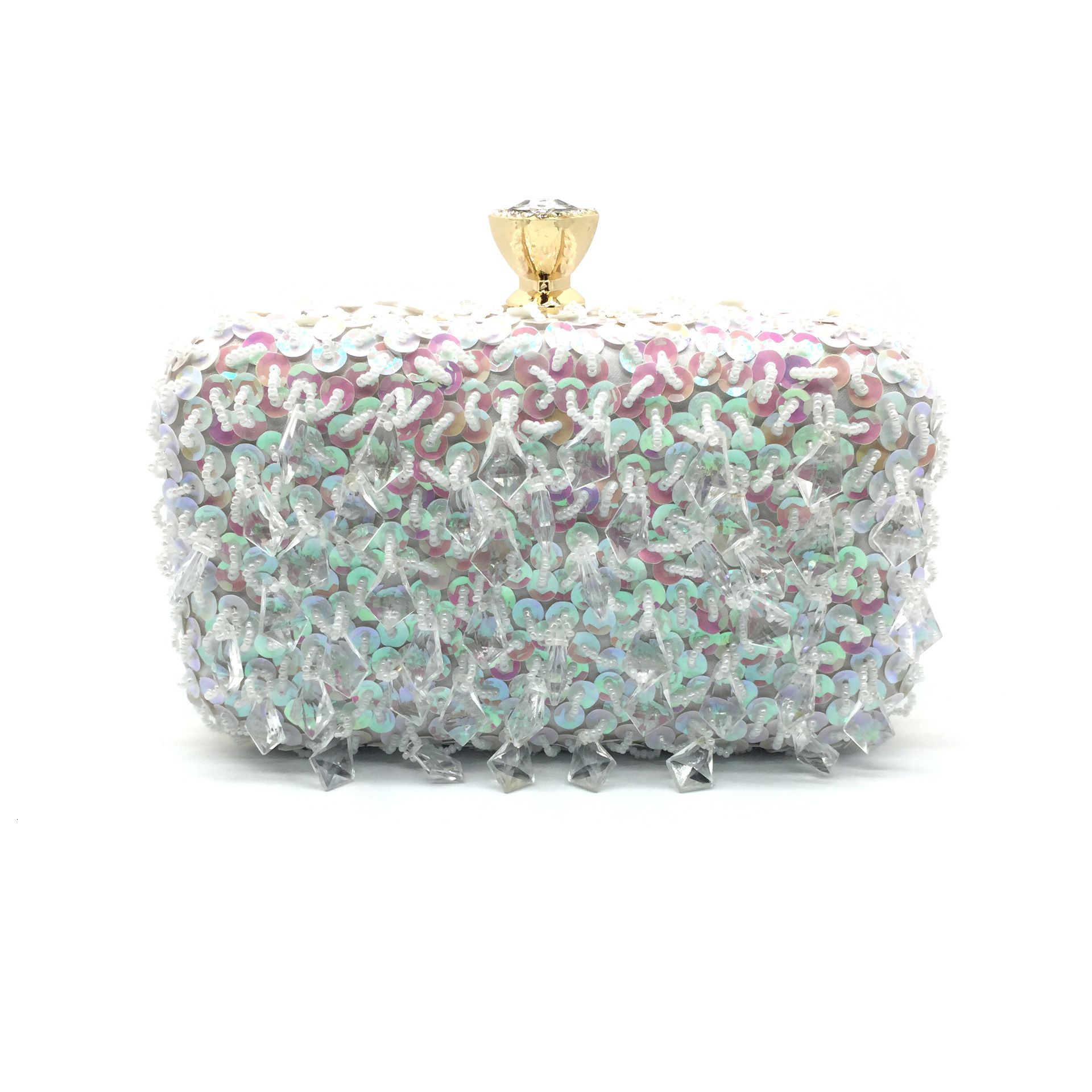 New Embroidery Beaded Bag, Celebrity Sequin Banquet Handbag, Single Shoulder Crossbody Chain Women's Bag