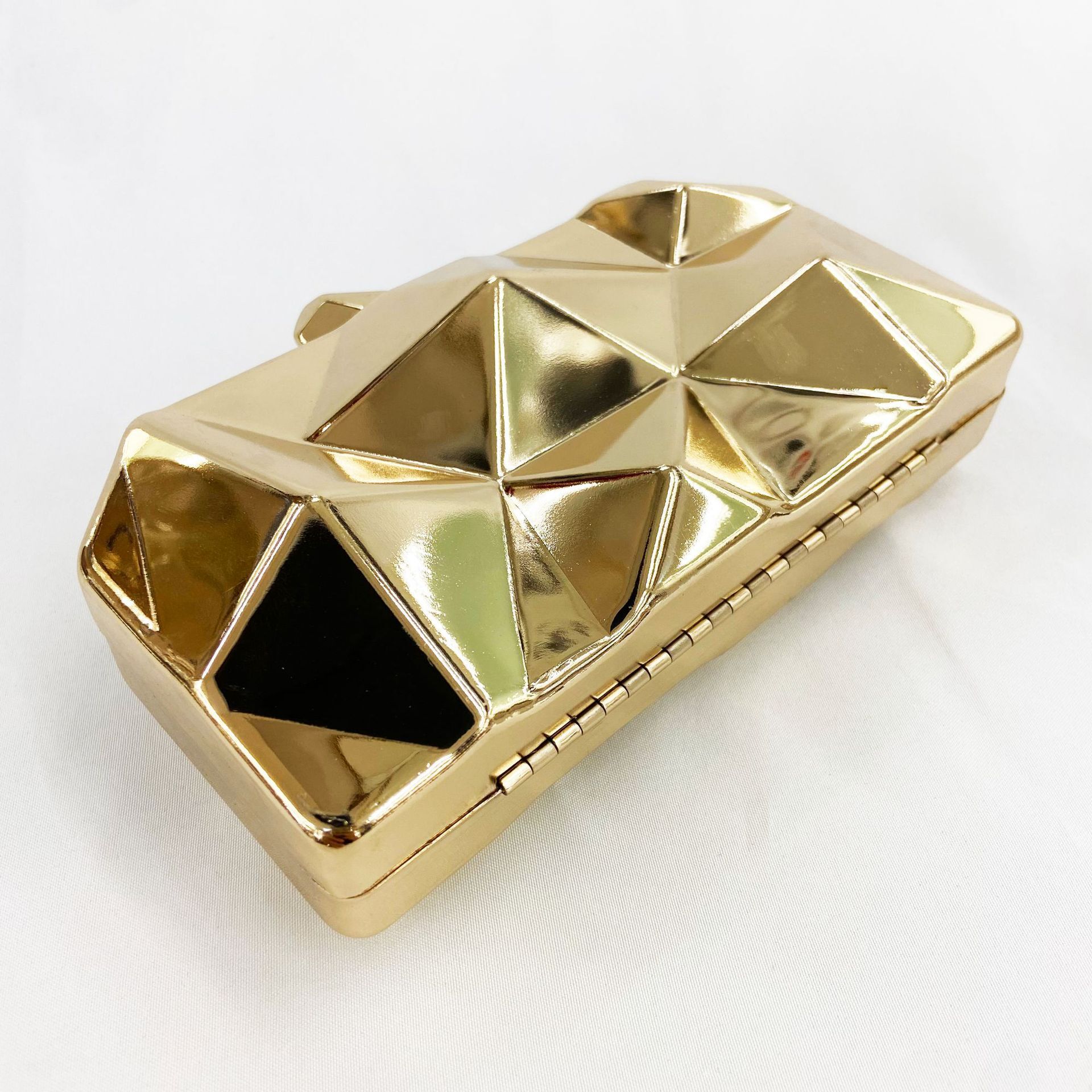 New Alloy Korean Version Metal Banquet Women's High-End Chain Cheongsam Party Handheld Evening Bag