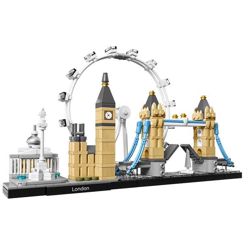 New York London Pairs Dubai Lanmark City Skyline Building Blocks 21052 21044 21028 21034 21032 21027 Construction Bricks SetC250206