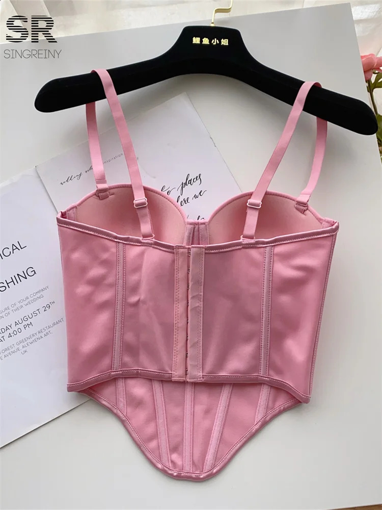 SINGREINY Fashion Sexy Camisole Women est Slim High Quality Bra Ladies French Sleeveless Solid Senior Summer Tank Top 250206