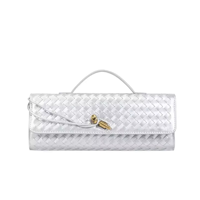 Pu Leather Single Shoulder Evening Party Handbag Crossbody Bag New Hand-Woven Soft Handbags For Women Gender Neutral