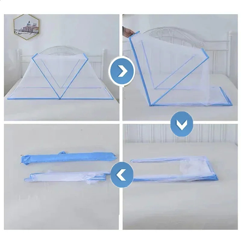 Adult Children Folding Mosquito Net Bed Mosquito Cover Student Dormitory Bedroom Mosquito Net Portable Travel Installation-Free 250206