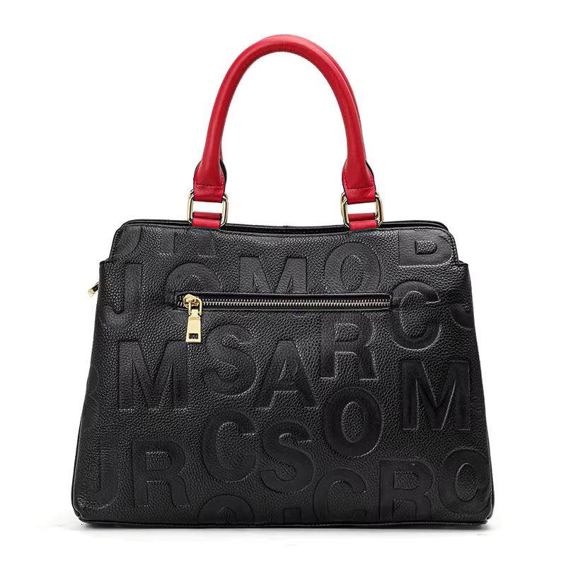 Aidrani 2024 Genuine leather New High Quality Cowhide Women's Handbag Fashion Letter Printed Large Bag