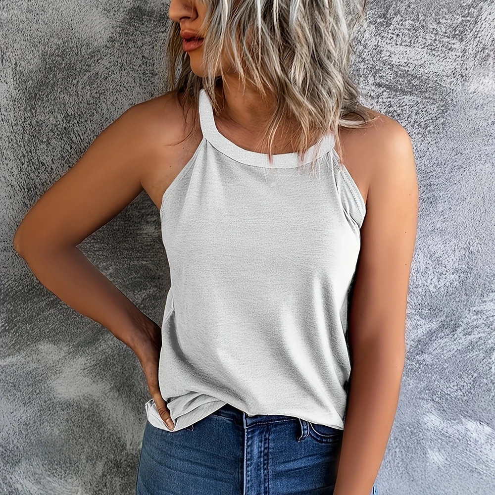 Customized Print Leisure Vest T shirts Sleeveless Women DIY Your Like Po or Tops Tshirt Casual Fashion Camisole Vest 250206