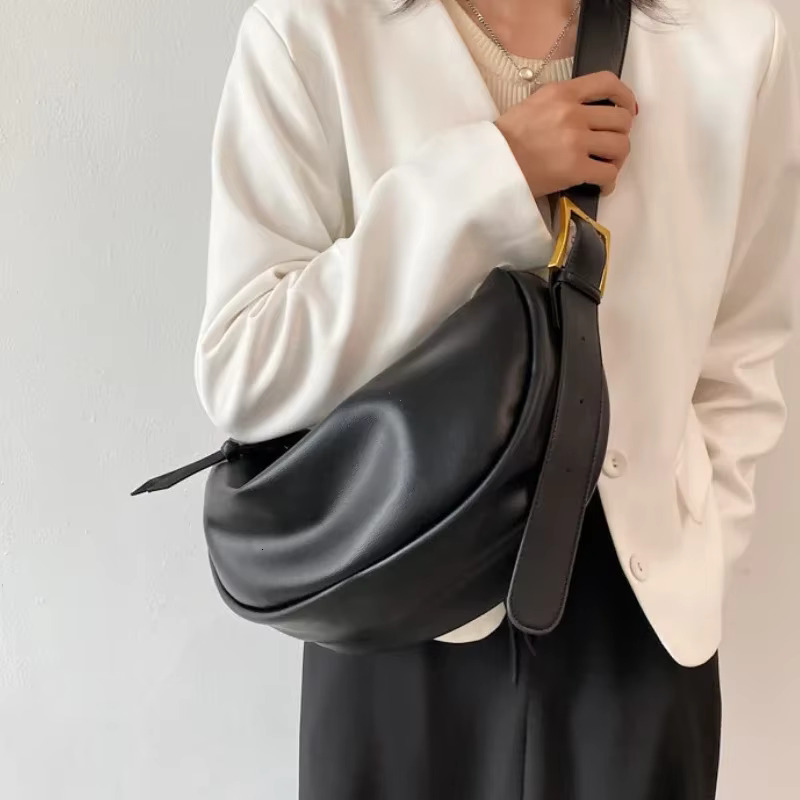 Crossbody For Women Large Capacity Handbags Solid Soft Shoulder Bags Female Casual Travel Hobos Bag Vintage Sac New PU Cartoon
