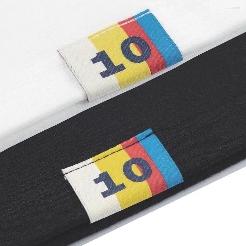 Men's T Shirts High-quality Cotton 10th Anniversary T-shirts White & Black For Men And Women Short-sleeved Clothes