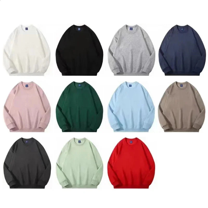 Autumn Women Basic Round Neck Hoodie Tops Lady Streetwear Leisure Daily Long Sleeve Clothes Female Comfortable Cotton Pullover 250206
