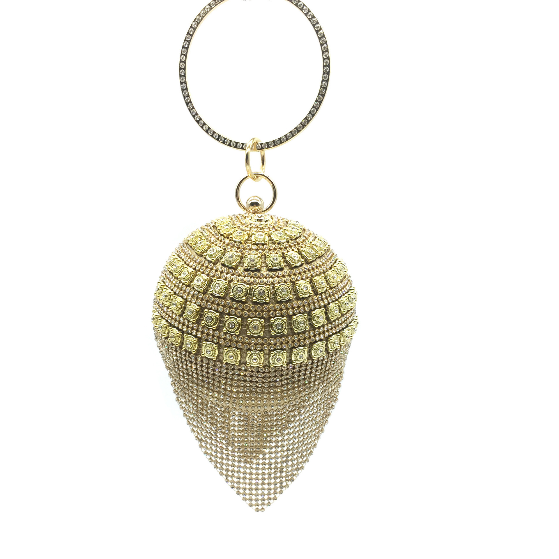 Clutch Ball Dinner Metal Handmade Evening With Diamond Small Round Bag