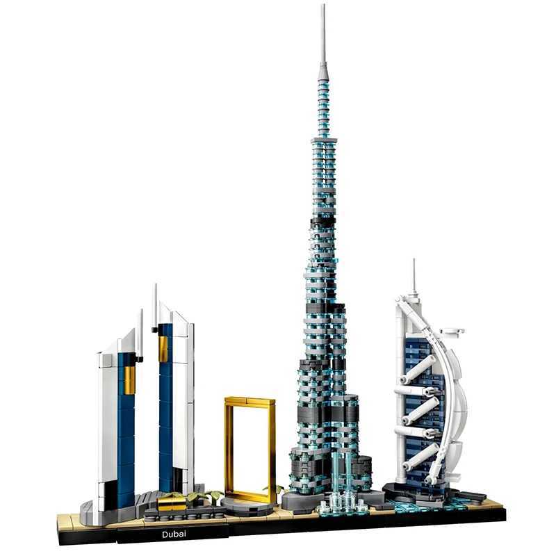 New York London Pairs Dubai Lanmark City Skyline Building Blocks 21052 21044 21028 21034 21032 21027 Construction Bricks SetC250206