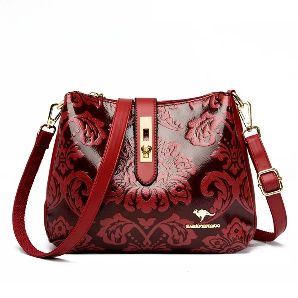 3 Layers 2025 Handbags Women Designer Casual Shoulder High Quality Leather Crossbody Bags For Female